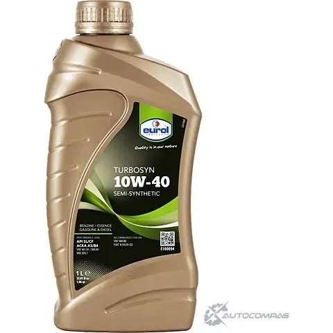 Моторное масло полусинтетическое E1000941L EUROL SAE 10W-40 API CF, API SL, 1 л