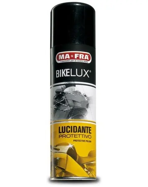 BIKELUX SPRAY 250 ML защитная обновляющая полироль с UF фильтром для мотоциклетных деталей из пластика, ЛКП, металла и сплавов . MA-FRA, Италия