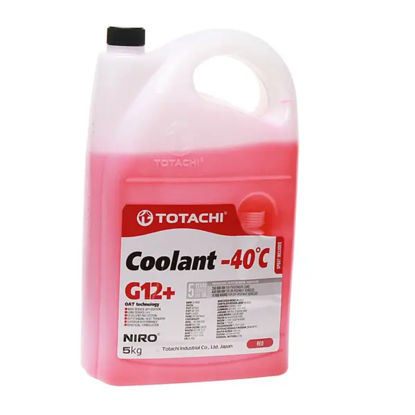 Жидкость охлаждающая низкозамерзающая TOTACHI NIRO Coolant Red - 40C G12 5кг 43105