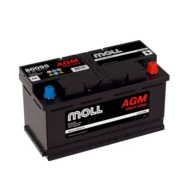 Аккумулятор автомобильный MOLL AGM 95.0 Ah 900 A ОП (353x175x190) (L5.0 80095)