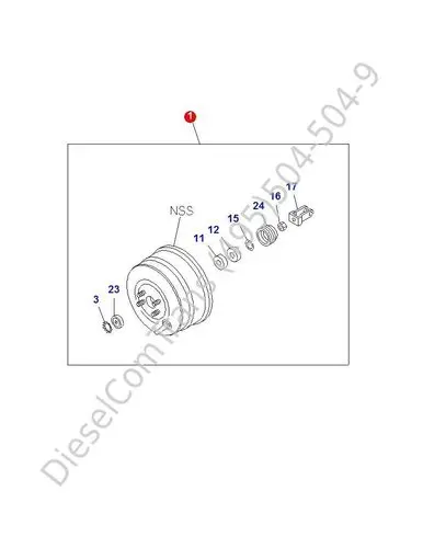 Вакуумный усилитель тормозных сил NQR71/NQR75/NMR85