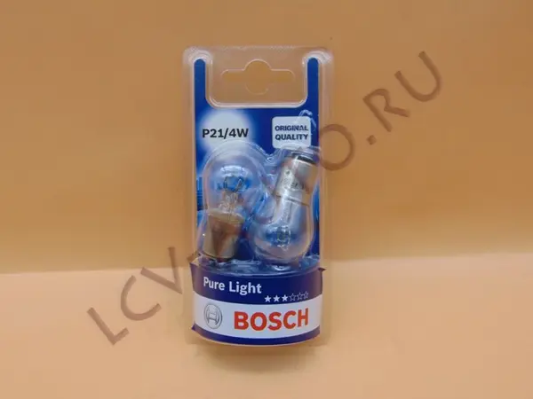 1987301015 Лампа P21/4W 12V BAZ15d двухконт со смещением BOSCH