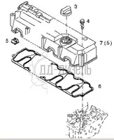 Крышка клапанов двигателя Deutz BF6M1013. Каталожный номер 04284467