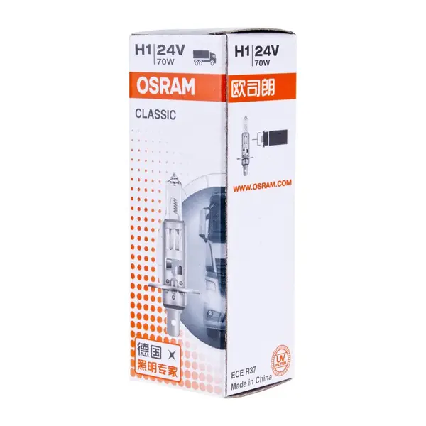 Лампа галоген 24V H1 70W P14.5s OSRAM 64155