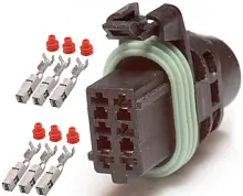 Разъем гнездовой 6-pin бензонасос LARGUS с клеммами и уплотнителями