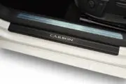 Накладки на пороги Subaru Impreza с логотипом (карбон)