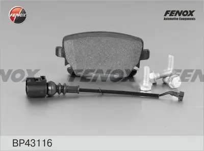Колодки тормозные задние с датчиком FENOX BP43116