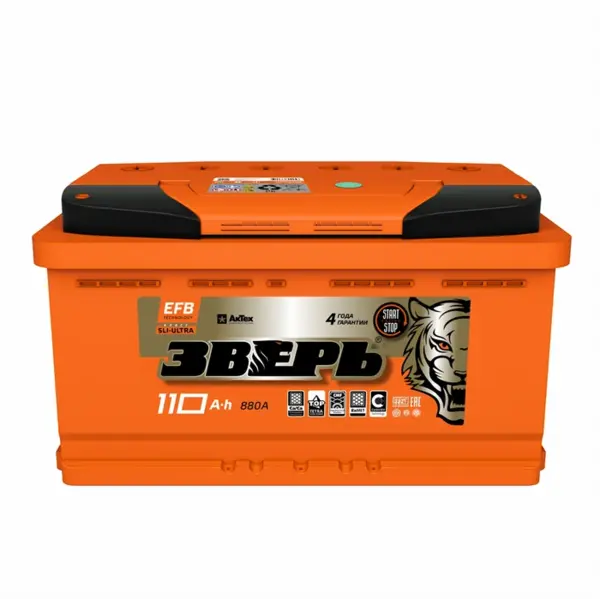 Аккумулятор ЗВЕРЬ 100А/ч 850A