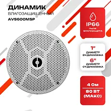 Влагозащищенный двухполосный динамик AVS600MSP