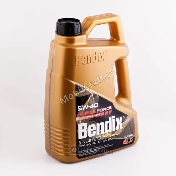Масло моторное, синтетика BENDIX SUPER FORCE SAE 5W-40. API SN SM/CF ACEA A3/B4 VW 501.01-502.00-505.00\ MB APPROVAL 229.3-229.5 BMW LL01 GM-LL-B-025 RENAULT RN0700-RN0710 PORSCHE A40