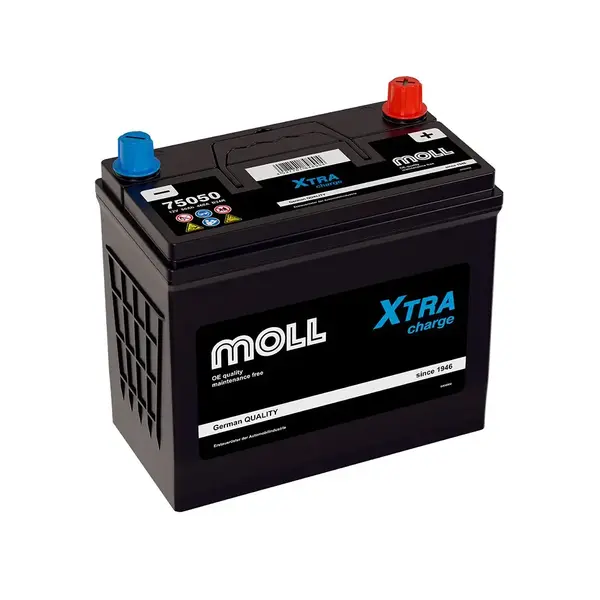 Аккумулятор автомобильный MOLL XTRA CHARGE 50.0 Ah 450 A ПП (237x128x222) (B24RS 75050)