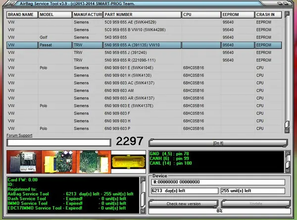 Программа по удалению краш Airbag service tool 3.9 FULL!