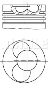 Поршень 012 19 00 MAHLE