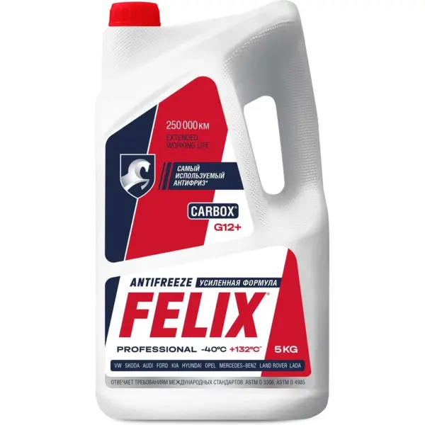 Антифриз FELIX CARBOX G12 5кг красный 430206033