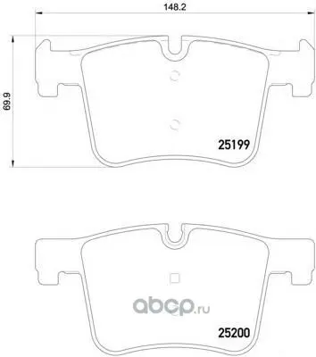 Brembo Колодки тормозные BMW 1 F20/3 F30/X3 F25 10- передние