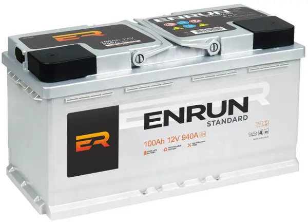 Батарея аккумуляторная Standard 100Ah 12V R+ 940А Корпус:L5 353×175×190