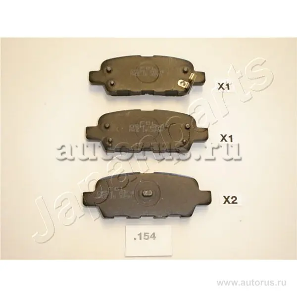 Колодки тормозные задние JAPANPARTS NISSAN Qashqai-X-Trail 07--RENAULT Koleos 08- PP154AF