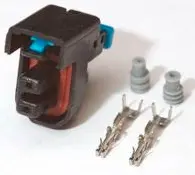 2 pin разъем герметичный гнездовой. Разъем топливной форсунки Daewoo, Lanos. Аналог Delphi 15326181