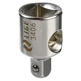 Адаптер 3/8»(F)х1/4»(M) с отверстием LIGE