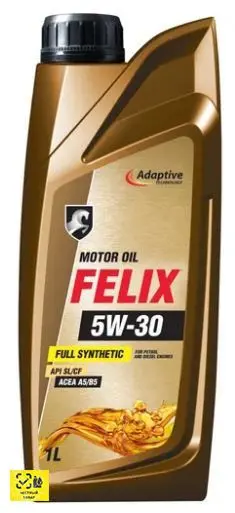 Масло моторное синтетика 5W30 A5/B5, SL/CF 1л FELIX, 410000109
