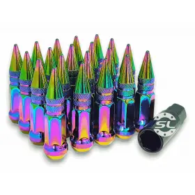 Гайка колесная Starleks M12х1.25 Радужный Хром высота 80 мм 6 луч., закр., 20 гаек + 1 спец.кл. в компл.