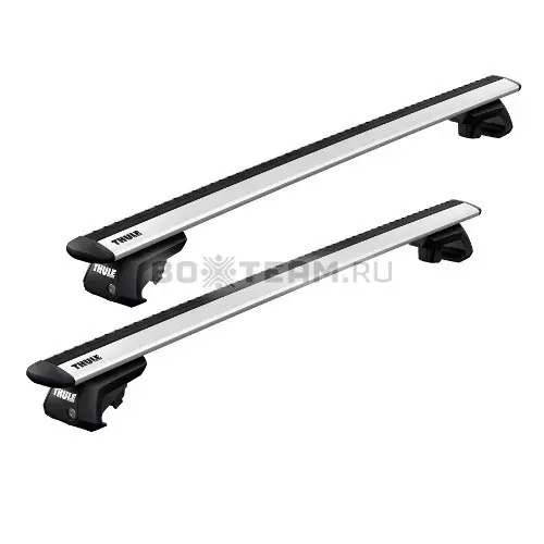 Багажник Thule WingBar EVO на крышу автомобиля Tank 300 с 2022 г. на стандартный рейлинг (серебристая крыловидная дуга) 710410 + 711400