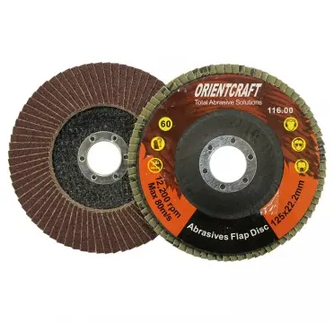 116.00 Круг лепест. торц. для ручн. шлифмашинок 125*22 P 180 Orientcraft