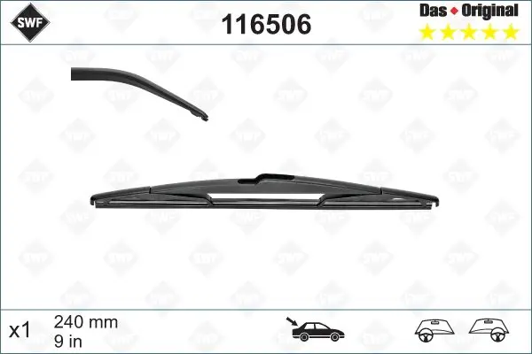 Задняя щетка стеклоочистителя SWF Das Original Rear SR45