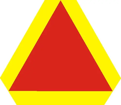 Знак тихоходное транспортное средство. Польша