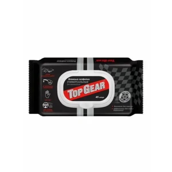 Салфетки универсальные влажные с клапаном Top Gear