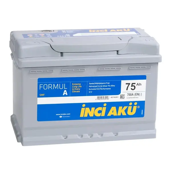 Автомобильный аккумулятор INCI AKU Formul A 75R обр. пол. 700A 276x175x190