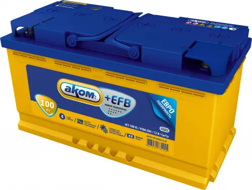 АКОМ + EFB 100Ач R+ EN950A 353x175x190 B13