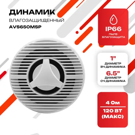 Влагозащищенный двухполосный динамик AVS650MSP