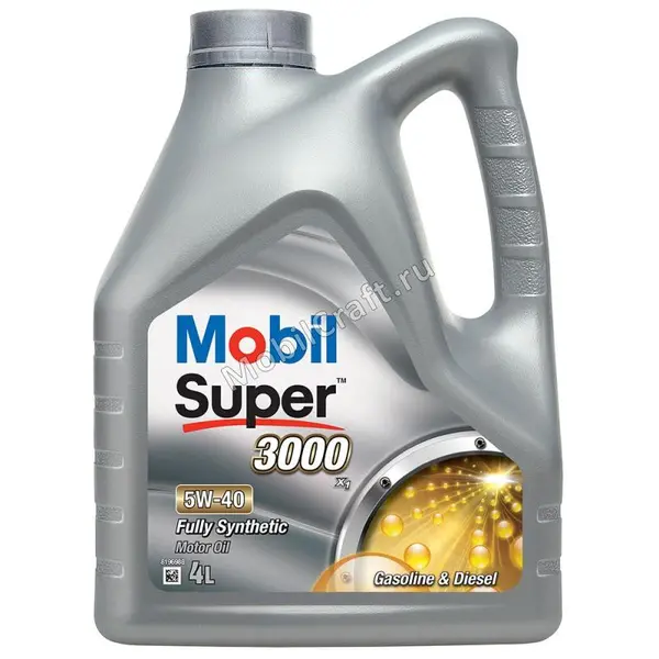MOBIL Super 3000 x1 5W40, 4 l. Синтетика.
