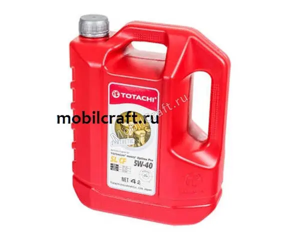 TOTACHI NIRO Optima PRO 5W40 (4L) масло моторное синтетическое API SL/CF, ACEA A3/B4, JASO T903 2011