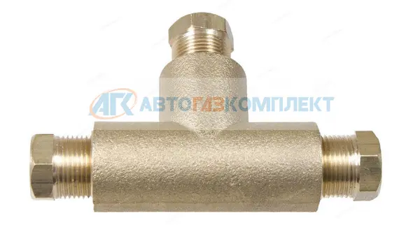Тройник медной трубки 6х6х6 ГБО